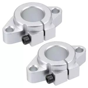 uxcell 20mm 샤프트 지지대 SHF20 플랜지 마운트 선형 모션 슬라이드 레일 가이드 블록(2팩)