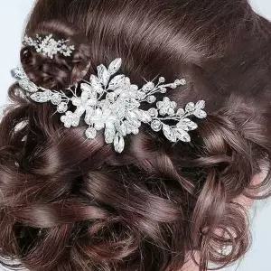 (제스트)헤어 웨딩 한복 코사지 혼주장신구 올림머리 빛핀