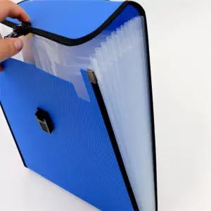 플러스디자인 손잡이형 칸칸 A4 클리어화일백 계약서보관