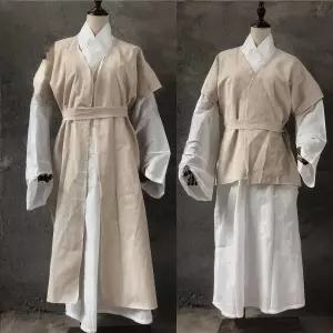 삼베 상복 삼베옷 장례복 린넨 수의 일회용 모자 독립포장 롱 부직포