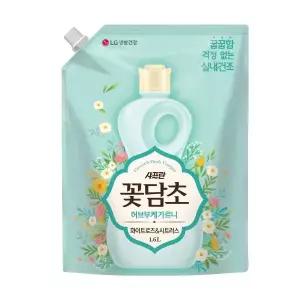 샤프란 꽃담초 섬유유연제 화이트 리필 1.6L