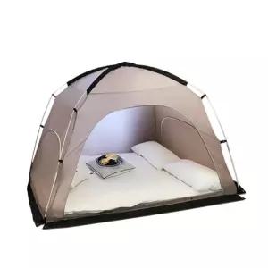 원터치 난방텐트 1인용 보온 텐트 방한 침대 사각 모기장