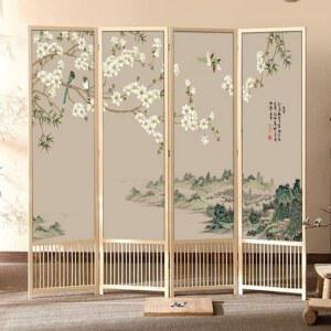 추석 설날 산수화 커버 병풍도 반투명 차례병풍 넓은 가정용 제수 제사용병풍 인테리어 명절