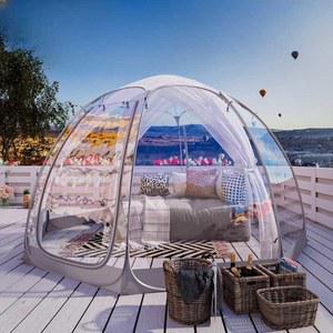 투명 텐트 대기실 접이식 투명돔텐트 에어 버슬 투명방갈로 투명쉘터 방풍 카페