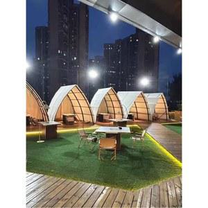 글램핑 텐트 캠핑장 하우스 초대형 사계절 바베큐쉘터 방수 스프링힐 터널형