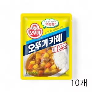 오뚜기 카레 매운맛 1kg X 10개 대용량 업소분말카레