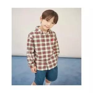 beanpolekids1 Reedition 베이직 체크 셔츠 레드 (BI5864U036)