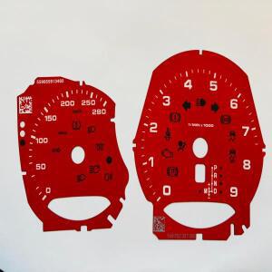 포르쉐 981 Cayman 9000rpm 280km/h 300km/h용 게이지 페이스 오버레이 계기판