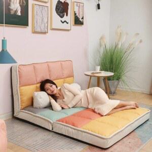 1인용 2인용 침대 쇼파 작은방 자취방 좌식 접이식 바닥 원룸 각도조절 팔걸이 리클라이너