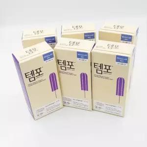 템포 내추럴 순면 탐폰 레귤러 8p X 6팩생리대 여성 대형 안심 안전 체내형 슈퍼