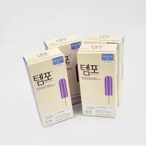 템포 내추럴 순면 탐폰 레귤러 8p X 4팩생리대 여성 대형 안심 안전 체내형 슈퍼