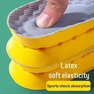 4개입 소프트 라텍스 메모리 폼 깔창 여성 남성 스포츠 러닝 발 지지 신발 패드  정형외과 관리 인서트 쿠