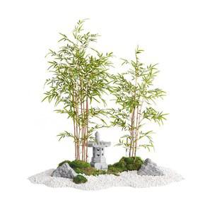 대나무 장식 파티션 조형 가벽 장식용 가리개 대나무x5개 인조 식당 맞춤 대나무발 제작