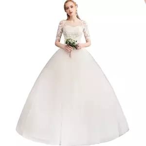 레이스 빅사이즈 웨딩드레스 드레스 셀프 웨딩 파티복