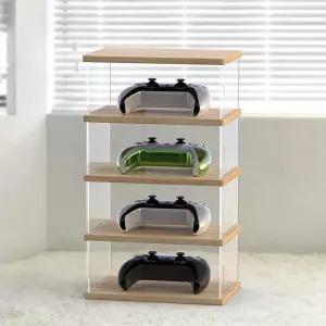 컨트롤러 보관함 투명 ps5 스위치 게임패드 호환 먼지 거치 진열대 2단