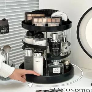 아크릴서랍장 3단 4단 화장품정리 대형 화장대수납함 회전 미니 립스틱 수납 틈새 아크릴