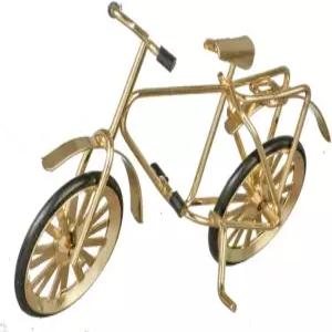멜로디 제인 돌스 인형의 집 소형 골드 자전거 미니어처 1 12 스케일 정원 액세서리 포함