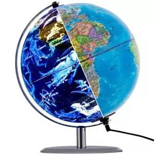 레트로 빈티지 지구본 조명 32cm 고화질 장식품 인테리어 25cm