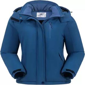 CAMEL스포츠 여성 방수 스키 재킷 따뜻한 겨울 스노우 코트 후드 플리스 마운틴 단열 스노보드