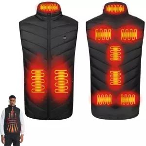 남녀용 솔라나 기어 온열 조끼 9개의 구역 야외 오토바이 캠핑 낚시 스키