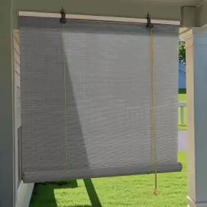 대나무 롤러로 창문을 위한 로마식 그늘막 실내 창문과 야외 파티오를 블라인드 현관 조명 필터링 햇빛