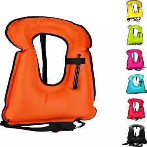 수영 조끼 풍선 부력 조끼다이빙 서핑 야외 수상 스포츠를 위한 휴대용 스노클