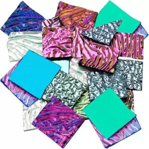 SOFPLATE 1박스 약 84g 이색 유리 스크랩 융합 조각과 리데센트 컬러 레인보우 전자레인지 가마 예술 작품