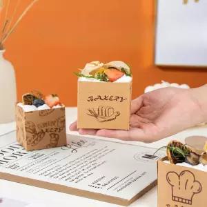 사각 머핀컵 300개 포장 베이킹컵 종이 용기 베이킹