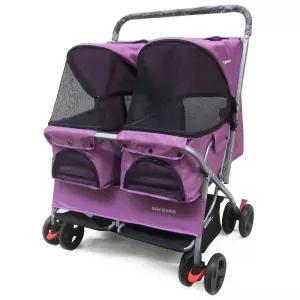 휴대용 강아지유모차 2인승 애완동물 접이식 유모차 더블