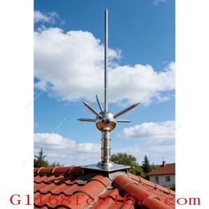 순수 구리 낙뢰봉 및 소형 지붕 야외 빌라 프로젝트 보호 장치 삼갈래