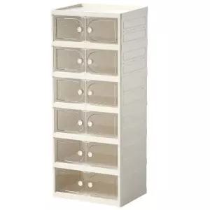 투명 접이식 신발수납함 슬림 탈취 스택형 방습