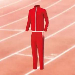 [의류] 2선 체육복 운동복 세트 레드 트레이닝세트