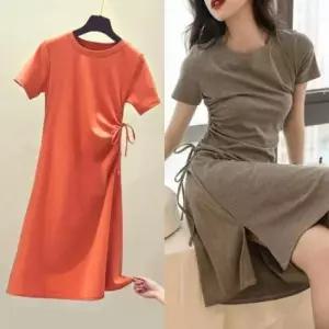 [의류] 2개 데일리 면원피스 여성 실내 홈웨어 미니 드레스