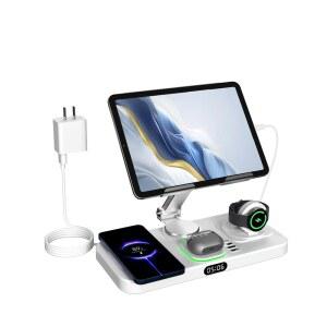 시계 스테이션, 전용 스테이션, 및 /태블릿 여러 시계/조명이 충전기 울트라/버드용 7/6/5 안드로이드용 s25/s24/s23 스탠드용, 갤럭시 워치 충전 충전 있는 무선 기기