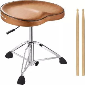 UPELLA 안장 드럼 스툴 헤비 듀티 유압 왕좌 인체공학적 메모리 폼 시트 조절식 의자 미끄럼 방지 베이스