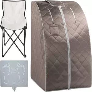 ZONEMEL 가정용 휴대용 원적외선 사우나 집에서 휴식과 을 위한 개인 온열 발 패드가 있는 전신 텐트