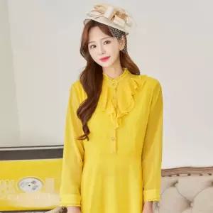 (미스개화기) 옐로우 프릴 경성의복 개화기 의상