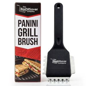 파니니 그릴 브러시 클리너 - 상업용 BBQ & 전기 프레스 스크래퍼 u2013 헤비 듀티 스테인리스 스틸 브리스틀 3-in-1 헤드 브러시/프라이오일세이버사의 리브드 또는 평평한 표면용 포함 90052