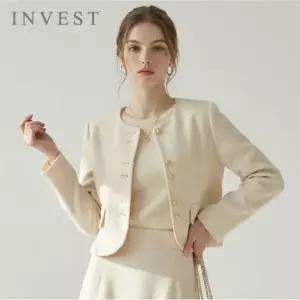 [인베스트] 골드 버튼 라운드 넥 자켓_IN6S1JK1111