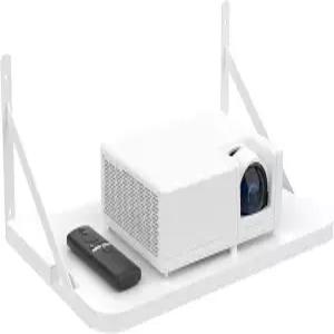 벽용 리아샤 프로젝터 선반 16.5인치 × 11인치 벽걸이 솔리드 우드 마운트 라우터용 플로팅 TV 케이블