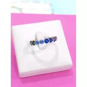 [하프클럽/로뎀 주얼리]로뎀 세이브존05 Pretty 큐빅 오링반지(멀티블루)2 RD24030021