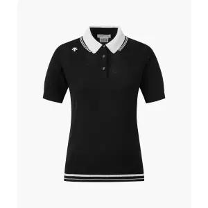 [데상트]GOLF 여성 카라 반팔 풀오버 DR12WFKP38 DR12WFKP38_BLKG 360994