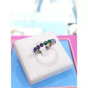 [하프클럽/로뎀 주얼리]로뎀 세이브존05 Pretty 큐빅 오링반지(멀티블루)2 RDA24030021