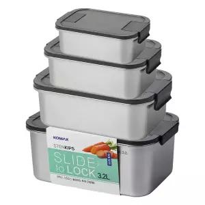 코멕스 스텐킵스 슬라이드 투락 직사각(기본형) 4종세트