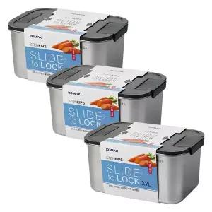 코멕스 스텐킵스 슬라이드 투락 직사각(높은형) 3.7L X 3개