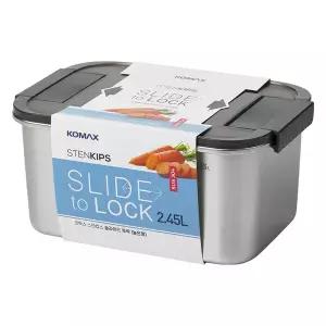 코멕스 스텐킵스 슬라이드 투락 직사각(높은형) 2.45L