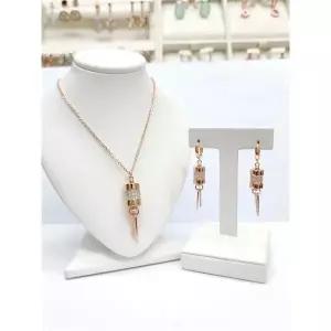 [하프클럽/로뎀 주얼리]로뎀 세이브존05 Eleganc 명품식 써클 귀걸이 목걸이 set01 RDA23020014