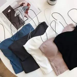 [라일리여성언더웨어] Rly 칸타나 슬림 이너 민소매 캡내장 크롭탑 나시