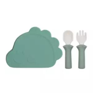 블루마마 실리콘 흡착 식판 그릇 유아 스푼포크 세트 BNA