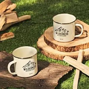 글라스락 머그 법랑컵 셰프토프 음료 커피 캠핑용 크림 520ml BNA